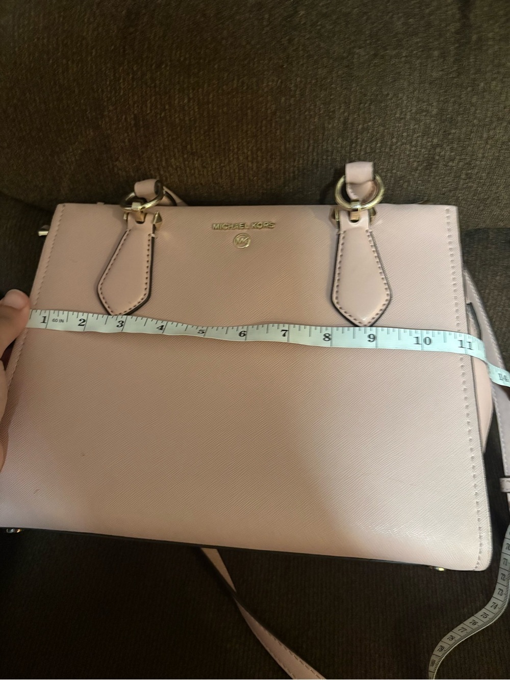 Michael Kors Light Pink Saffiano Leather Satchel with Crossbody Strap - Picture 9 of 11